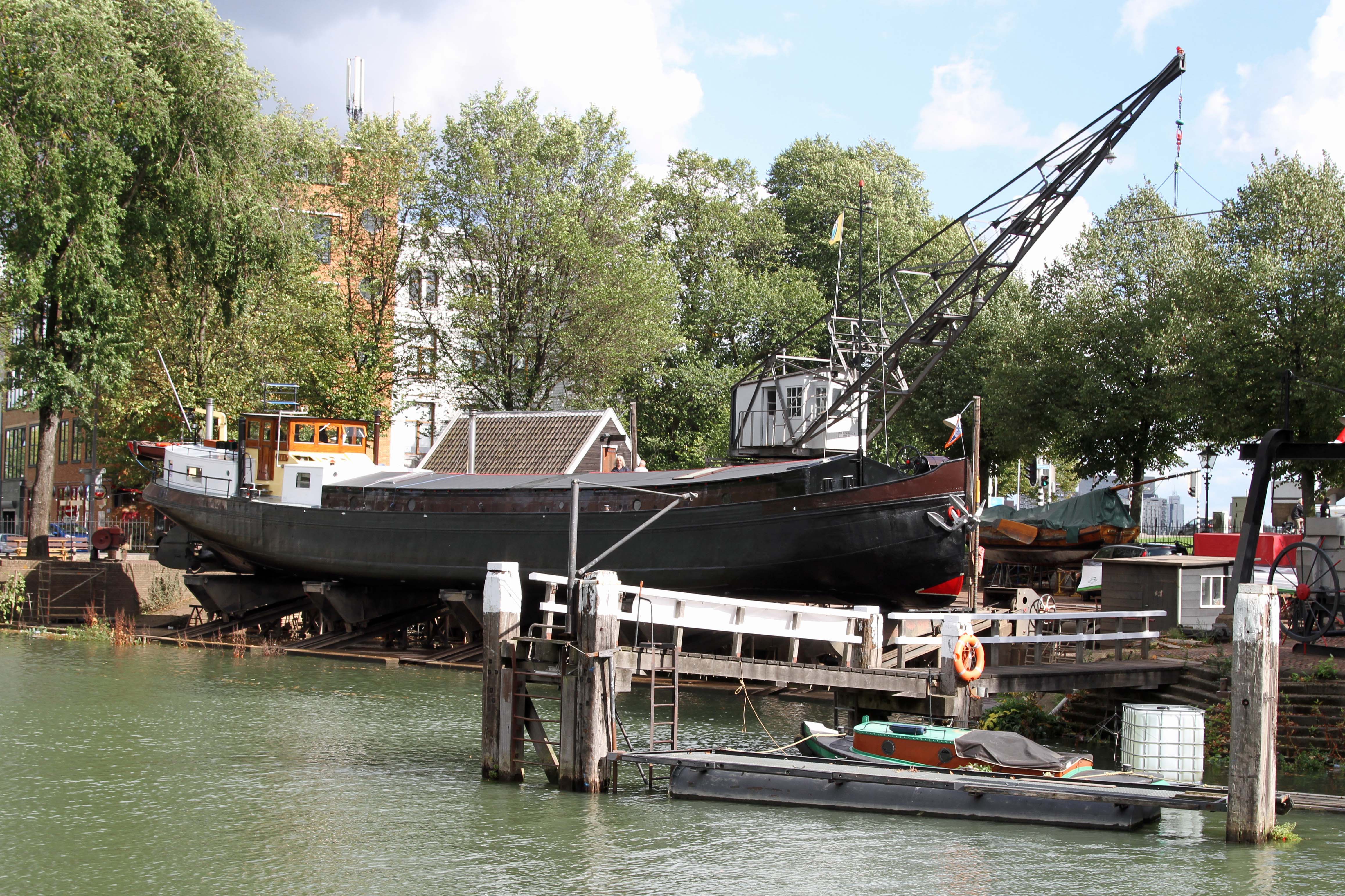 Xenia on the slipway